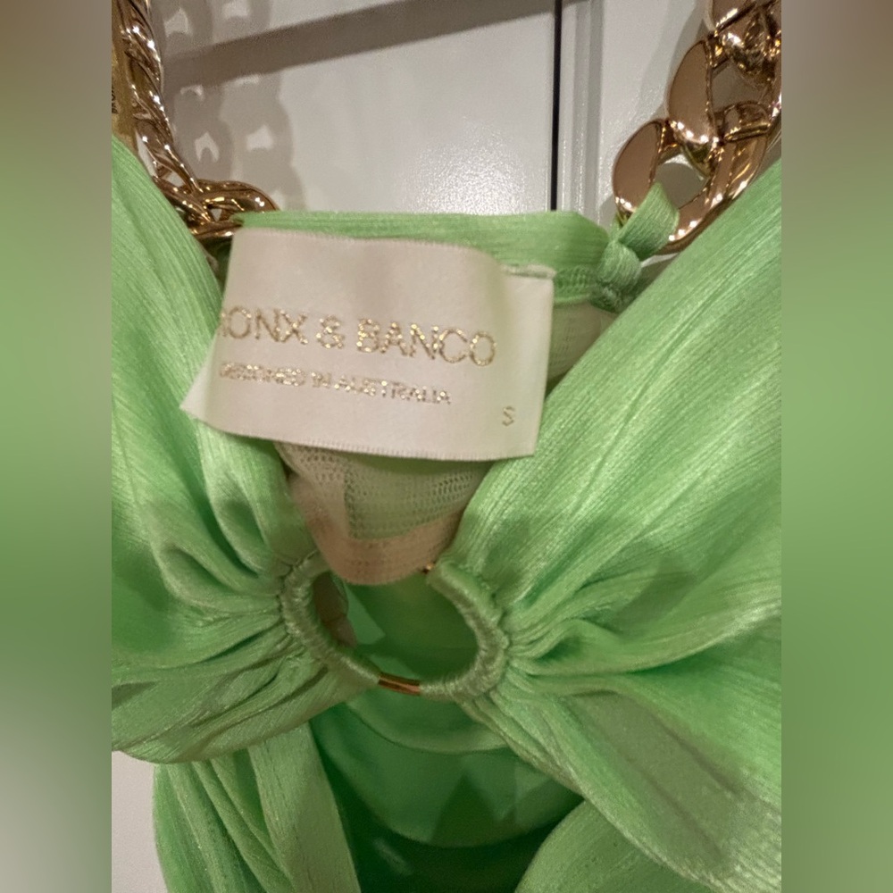 Bronx & Banco Nadia Midi dress in Neon Mint - Picture 5 of 5